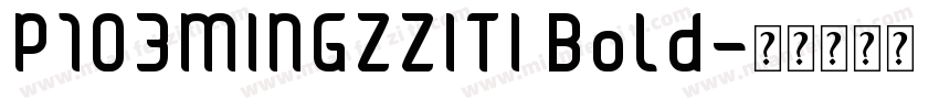 P103MINGZZITI Bold字体转换